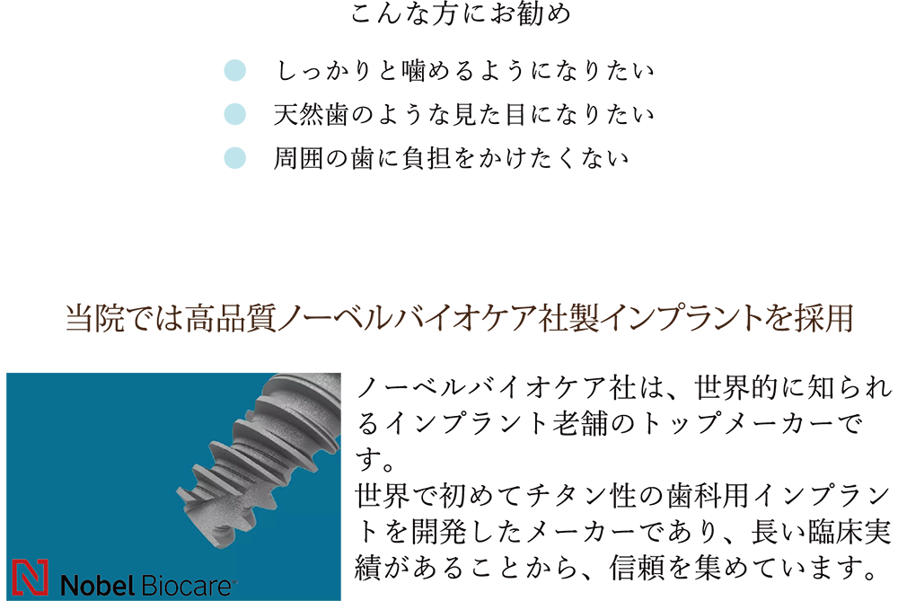 ノーベルバイオケア社製インプラント