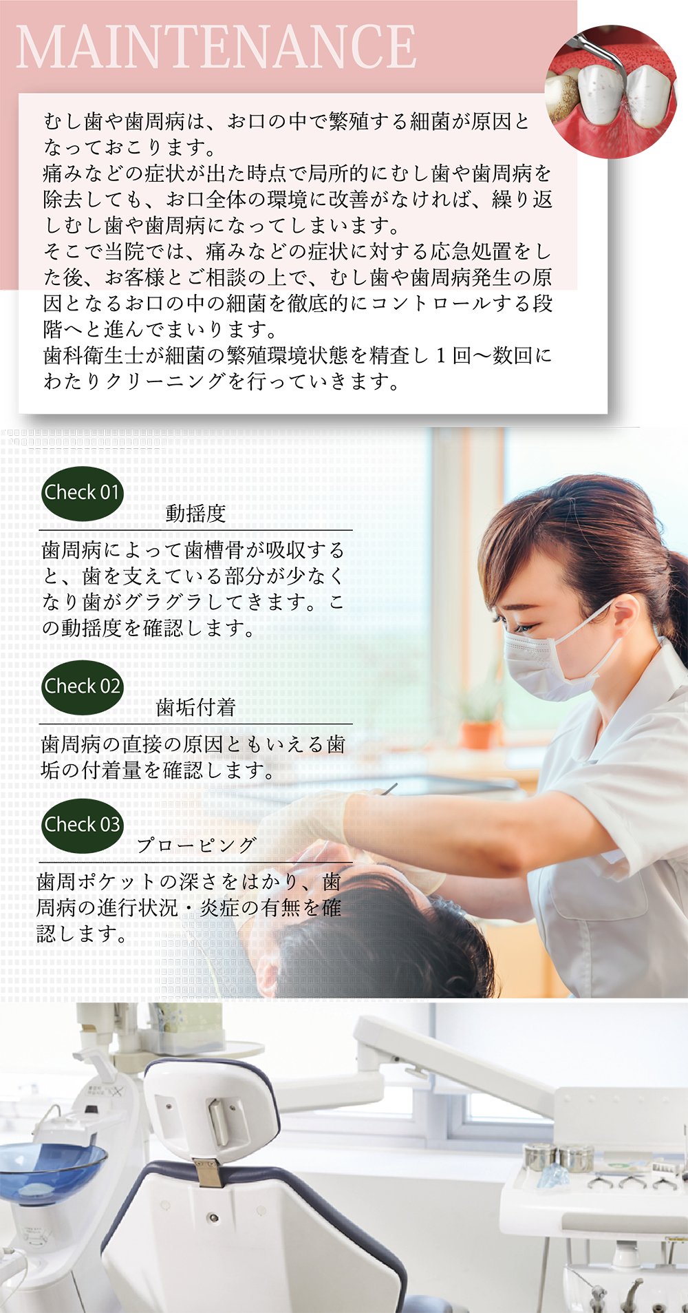 歯科衛生士によるメンテナンス